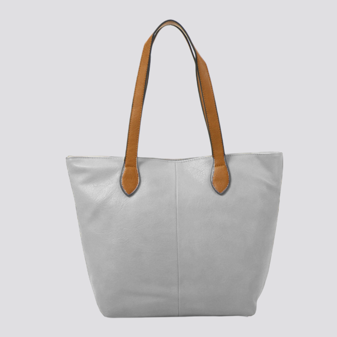 Anna Shopper Tote Bag | Pale Grey