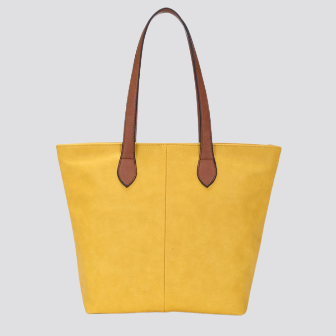Anna Shopper Tote Bag | Yellow