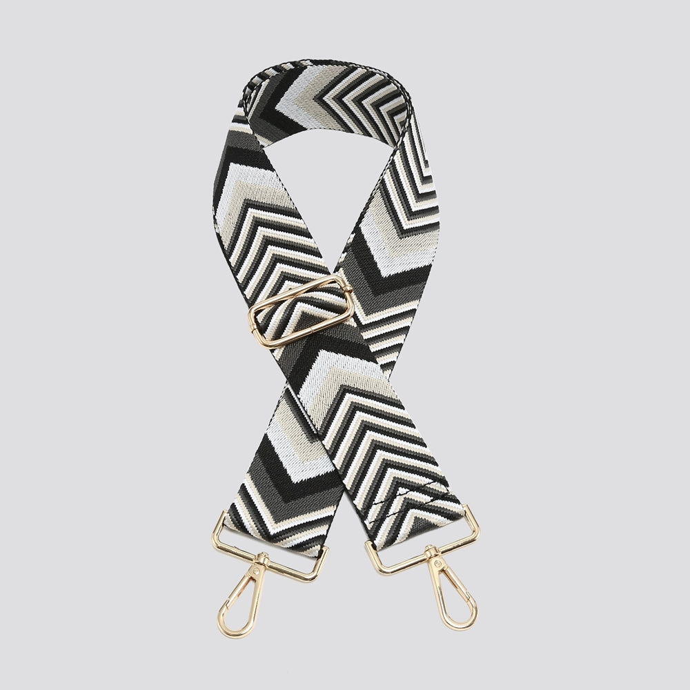 Bag Strap | Black Chevron