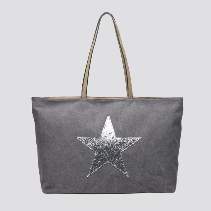 Canvas Tote Bag | Grey Star