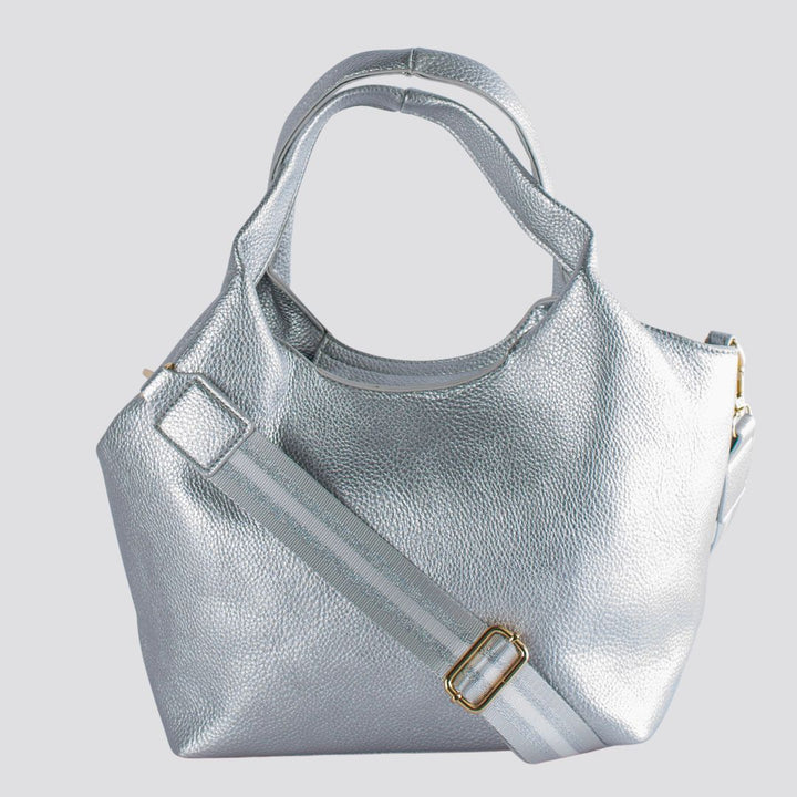 Joy Classic Tote Shopper Bag | Silver