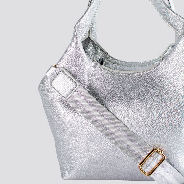 Joy Classic Tote Shopper Bag | Silver
