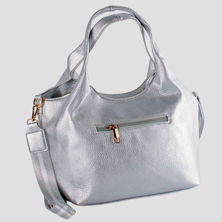 Joy Classic Tote Shopper Bag | Silver