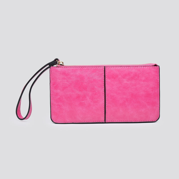 Zoe Zip Purse | Bright Pink