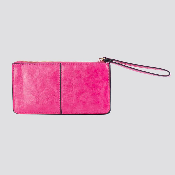 Zoe Zip Purse | Bright Pink