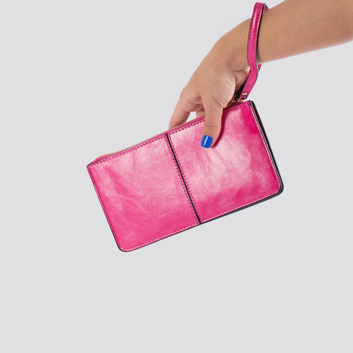 Zoe Zip Purse | Bright Pink