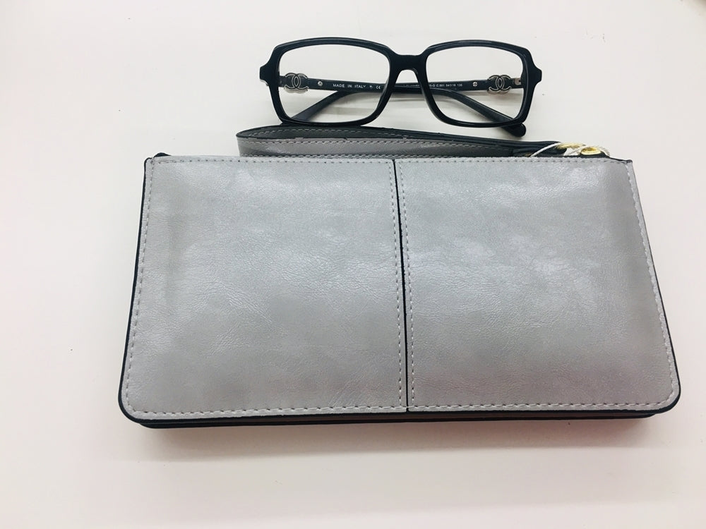 Zoe Zip Purse | Pale Grey